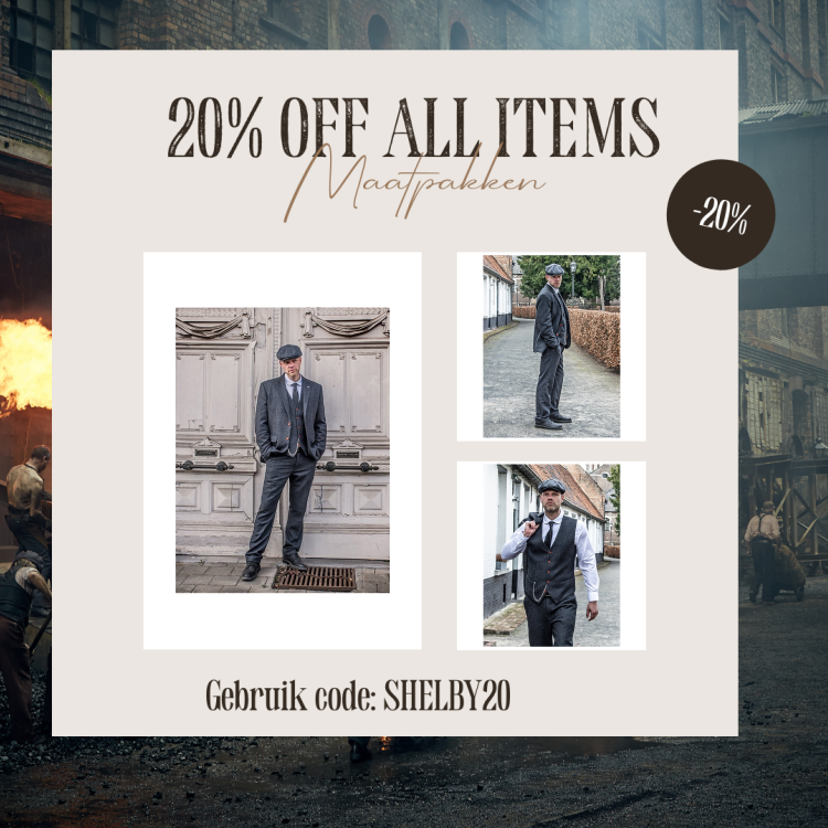 Maatpak Voor Heren | 3-delig Pak | Donkergrijs Visgraat | Thomas Shelby | Peaky Blinders | Peaky Blinders