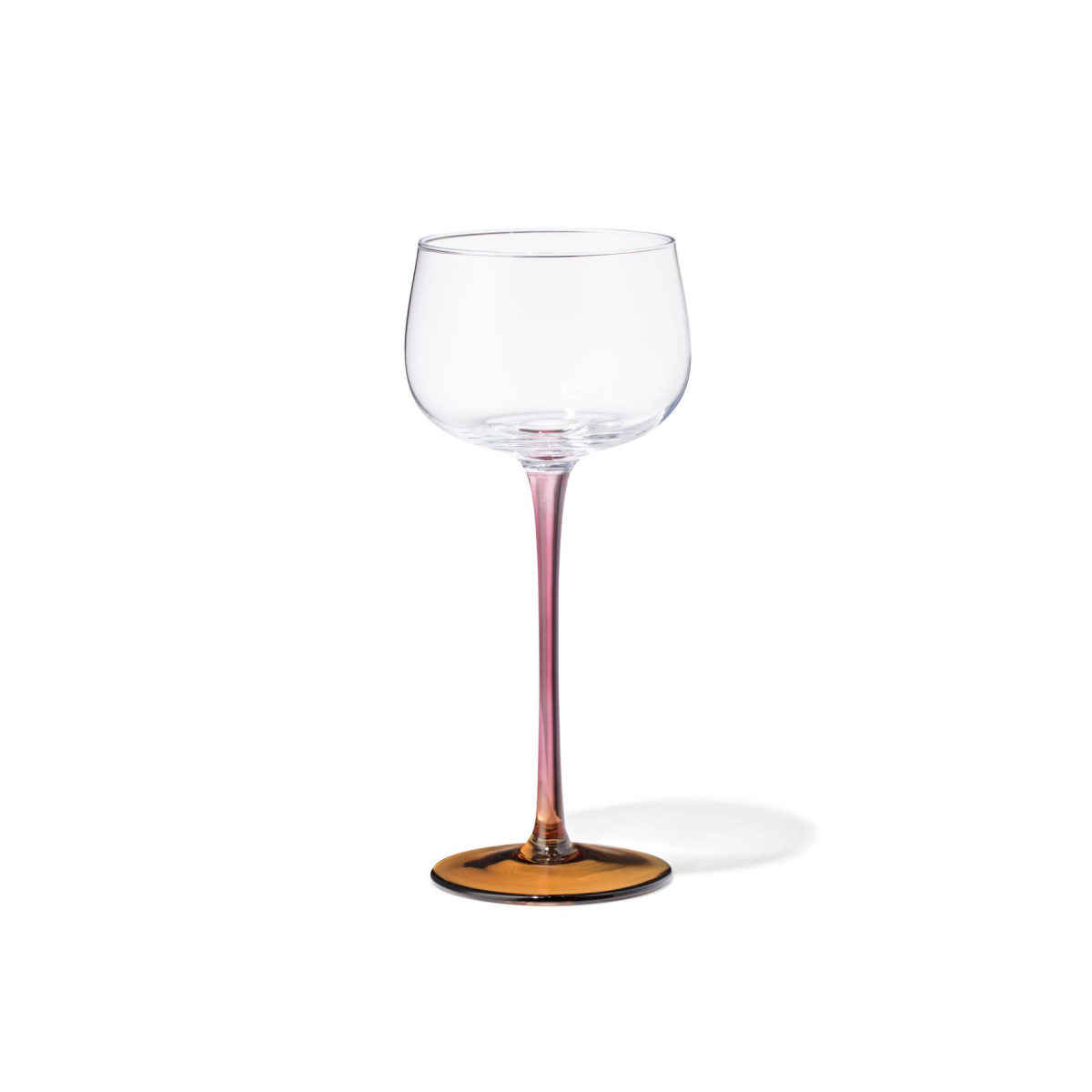 HEMA HEMA Wijnglas 230ml Glas Bordeauxrood Met Geel (multi)