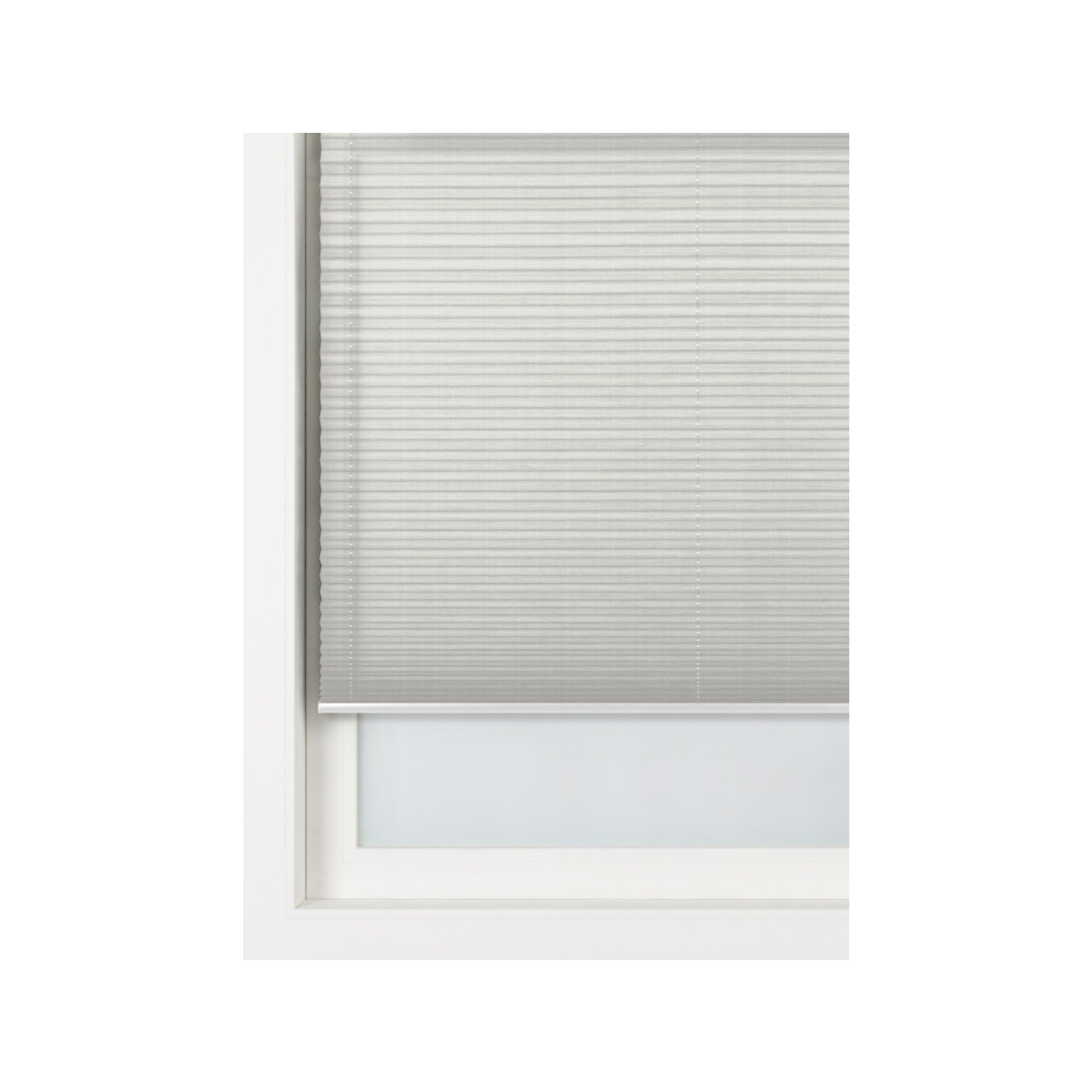 HEMA Plisse enkel linnen transparant lichtgrijs (lichtgrijs)