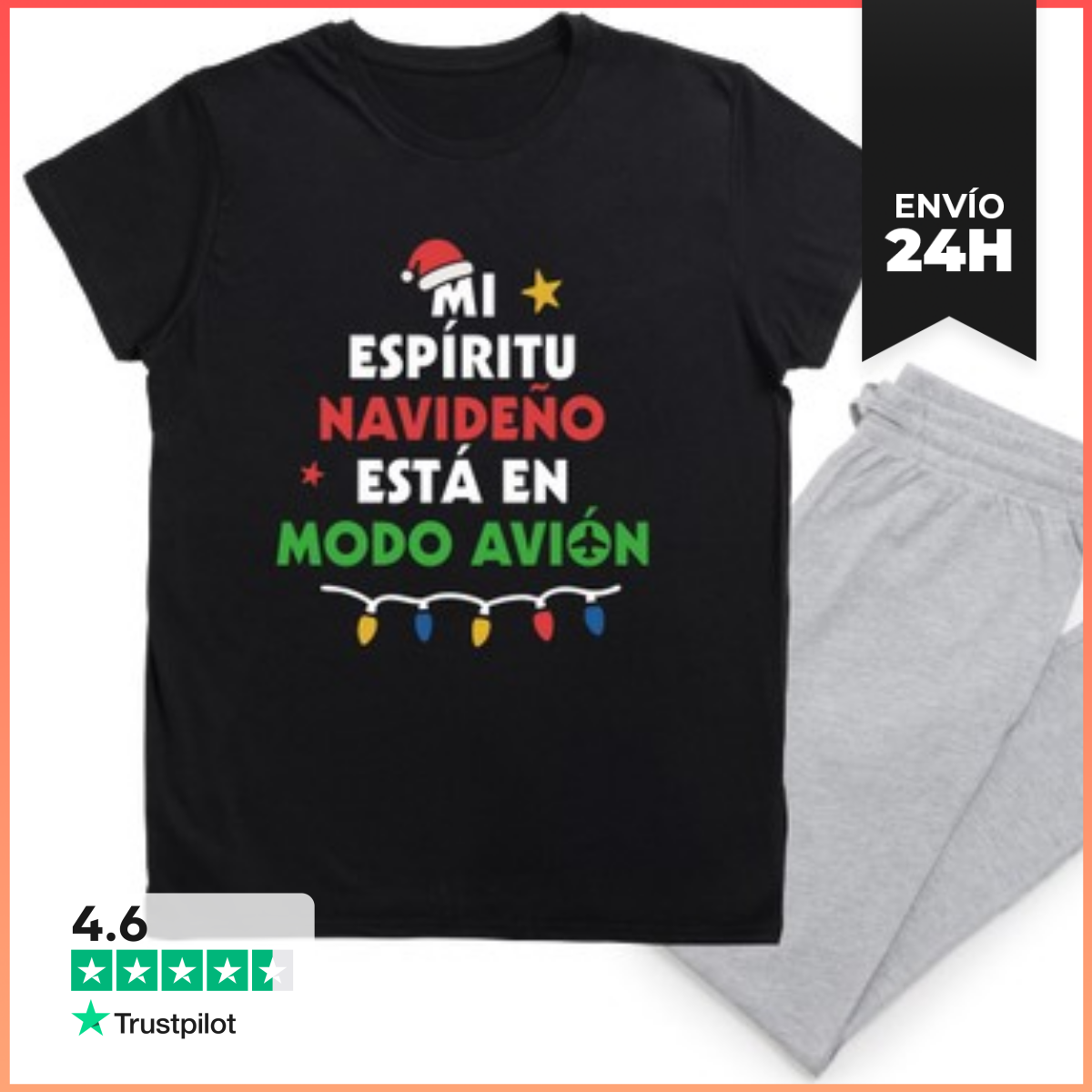 Pijama ESPÍRITU NAVIDEÑO MODO AVIÓN LaTostadora