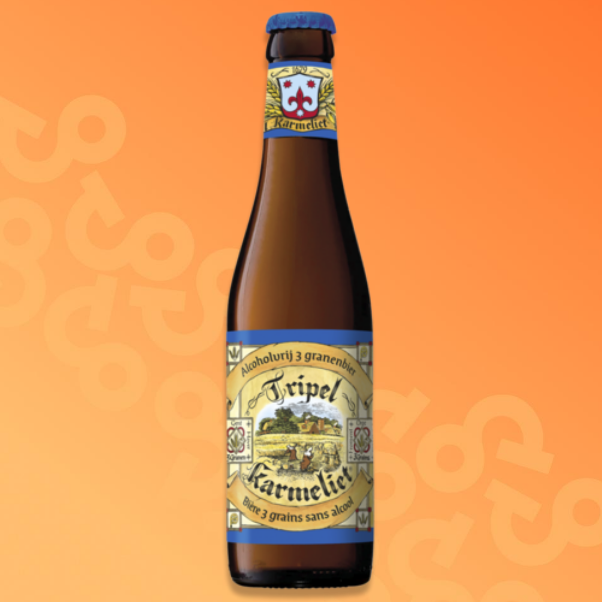 Bottiglietta di Tripel Karmeliet 0.4 analcolica 33 cl