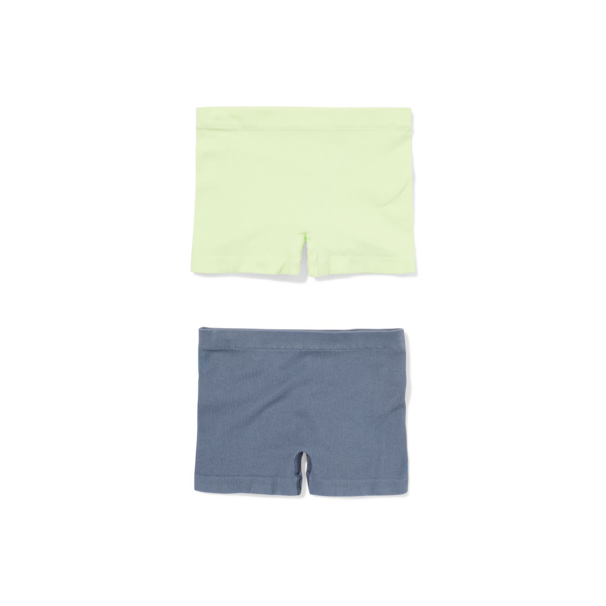 HEMA HEMA Kinderboxers Naadloos Rib - 2 Stuks Lime (lime)