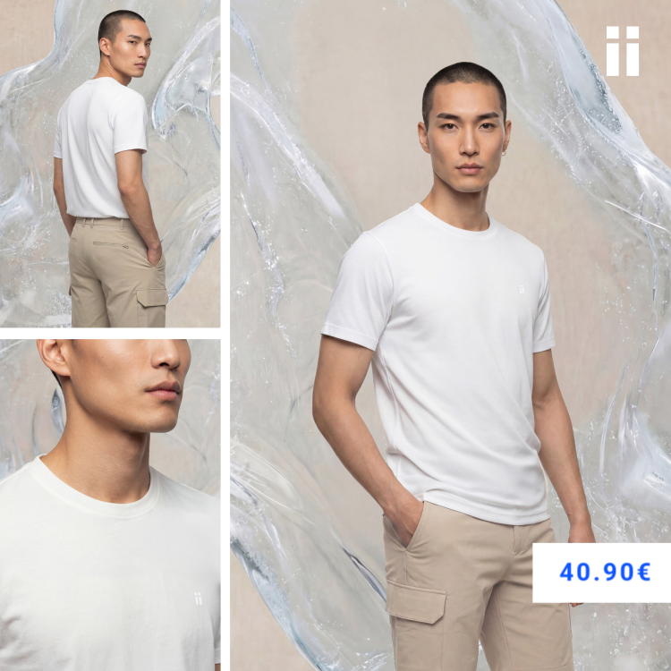 Camiseta hombre blanco Ice