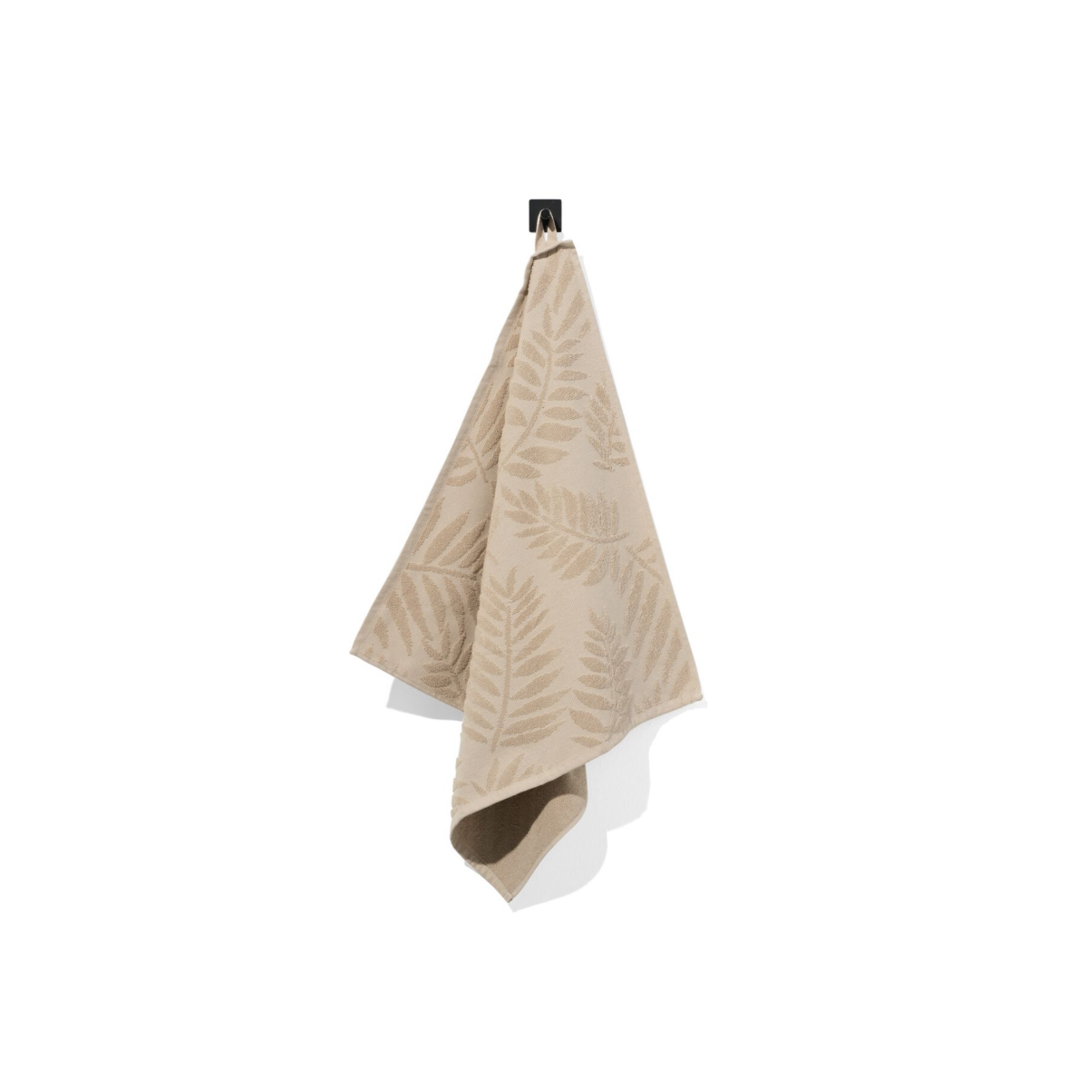 HEMA HEMA Keukendoek 50x50 Katoen Bladeren Zand (zand)