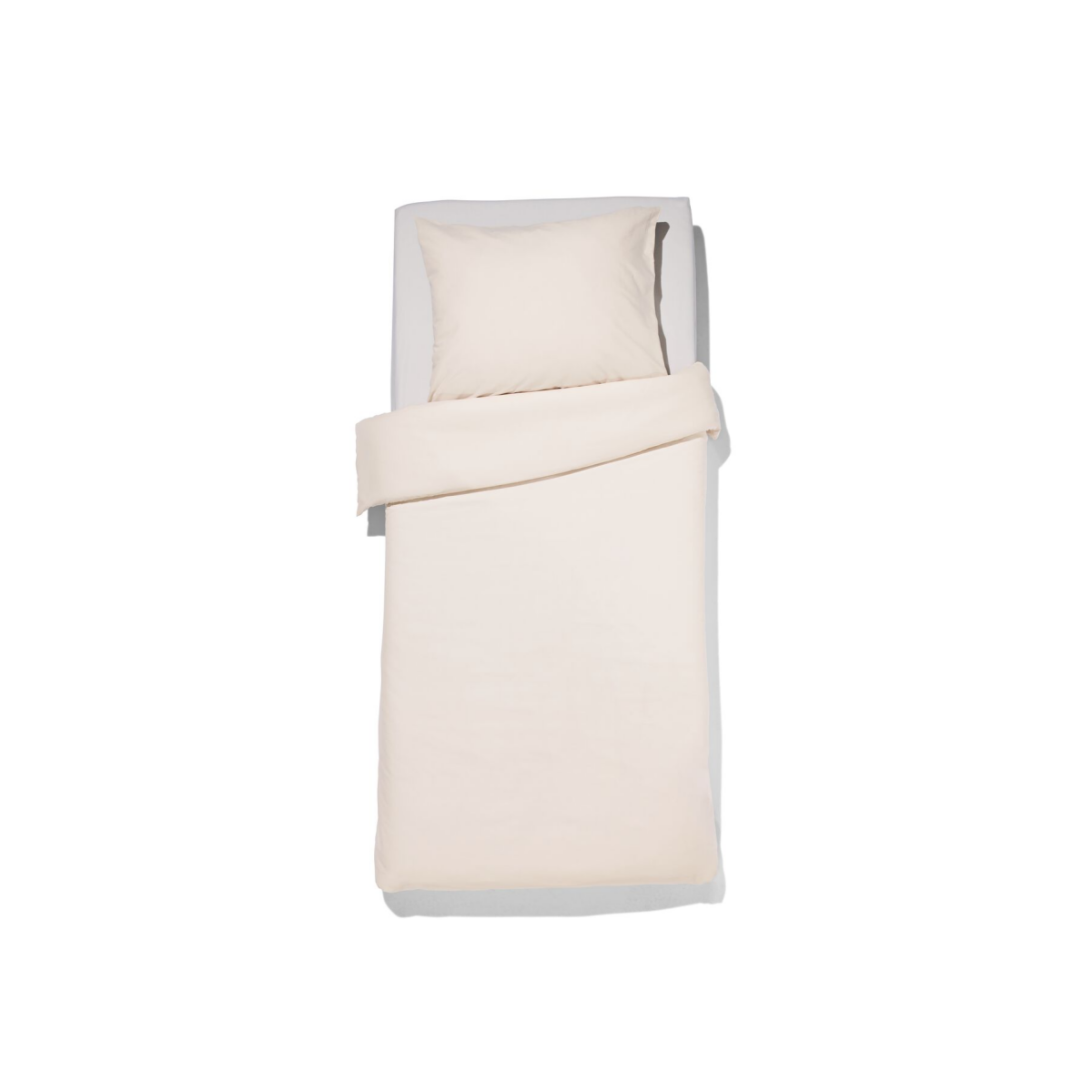 HEMA HEMA Dekbedovertrek 140x200/220cm Zacht Katoen Beige (beige)