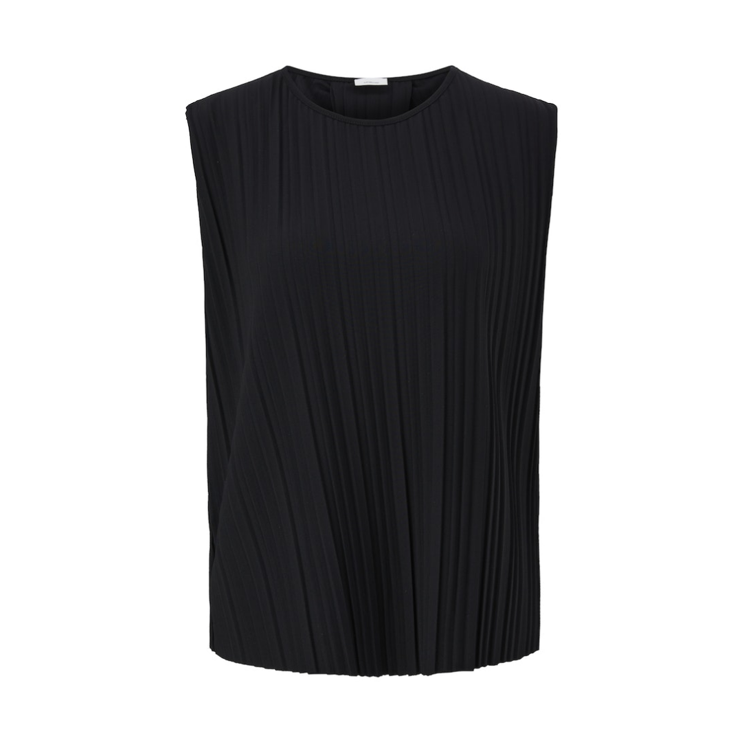 s.Oliver Black Label - Damen Kurzarmbluse - Schwarz - Größe: 36 - bei Tara-M