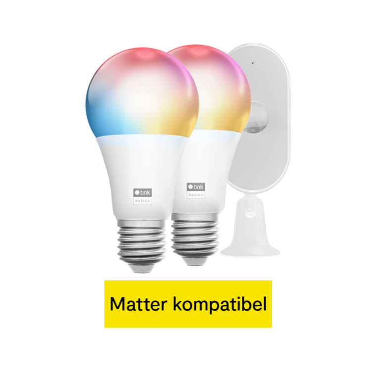 tink Basics Matter Set - mit 2 White & Color Bulbs E27 + Motion Sensor