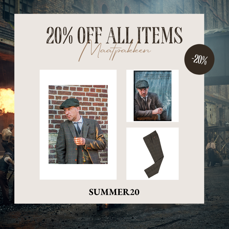 Maatpak Voor Heren | 3-delig Pak | Donkergroen Tattersall | Aberama Gold | Peaky Blinders | Peaky Blinders