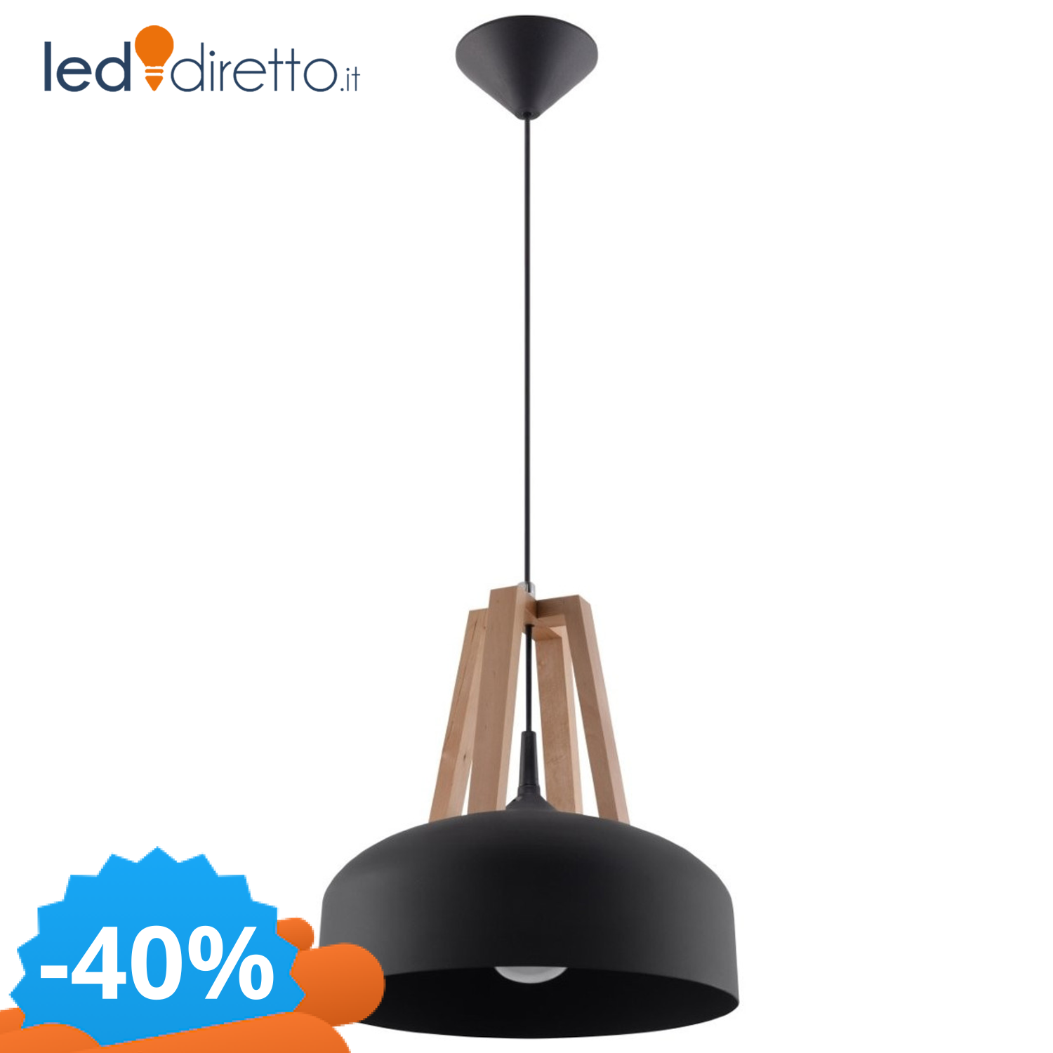 Sollux Lighting Unisex Bianco Lampada A Sospensione Casco - Immagine 2
