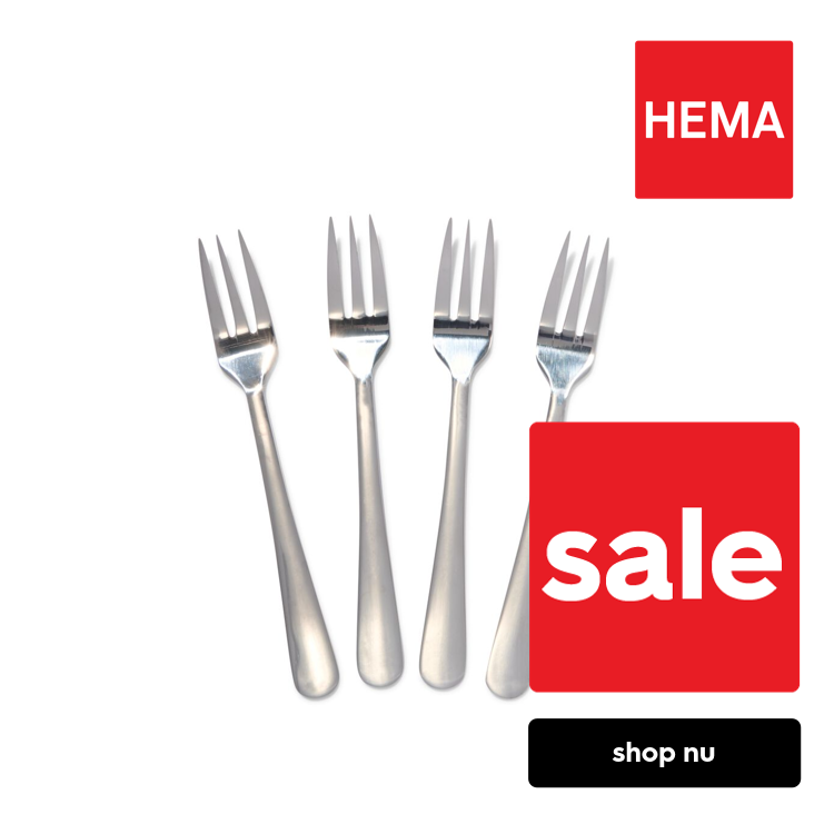 HEMA Gebaksvorkjes Sydney - 4 stuks (zilver)
