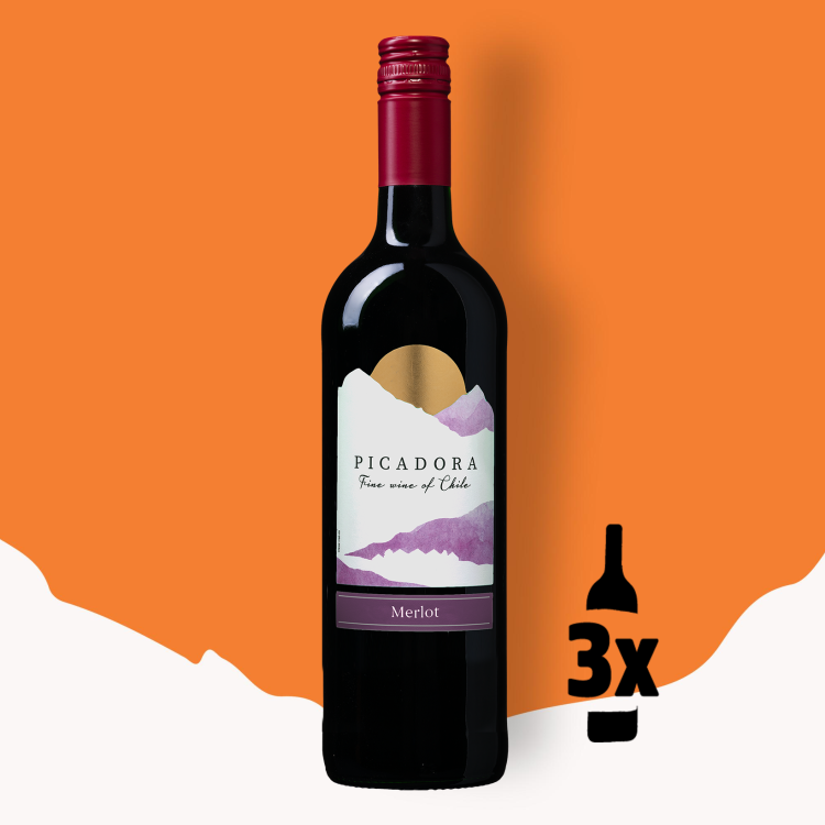3 flessen Picadora Merlot Probeerpakket 2023