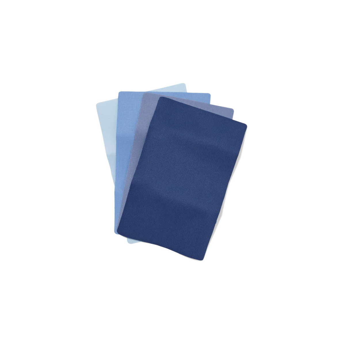 HEMA Reparatiestof 19x12cm denim blauw - 4 stuks (zwart)