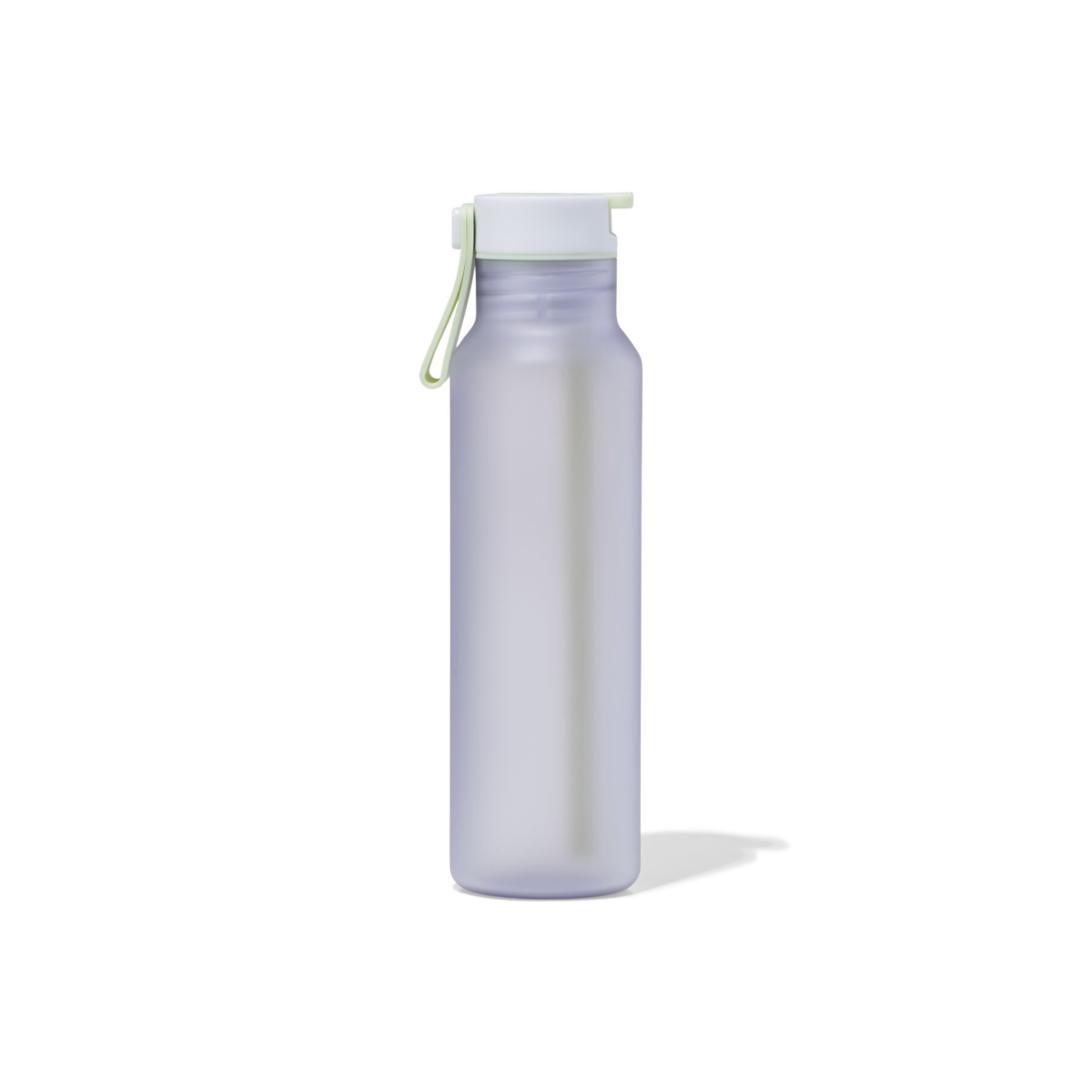 HEMA HEMA Waterfles Met Rietje 600ml Lavendel (lavendel)