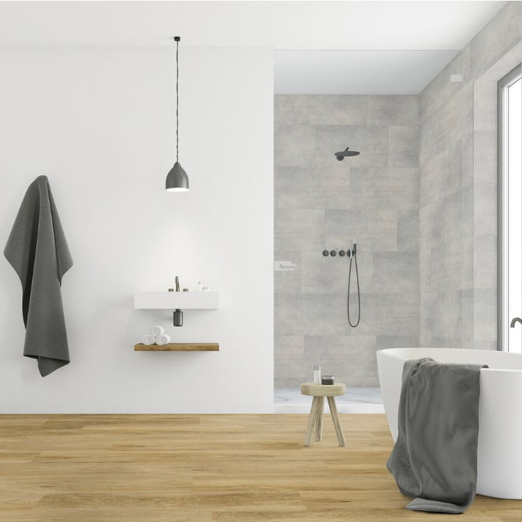 Dalle murale PVC effet béton pose collée, pose clipsée 7915 Carina Gerflor - 65 cm x 37.5 cm x 0.5 cm