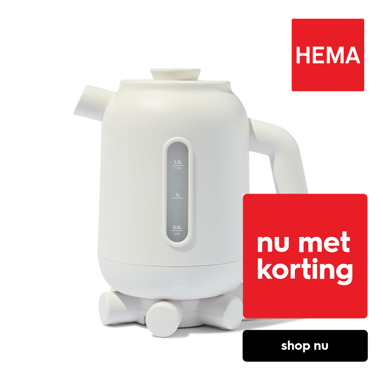 HEMA Waterkoker Ketelbinkie snoerloos 1.5L wit