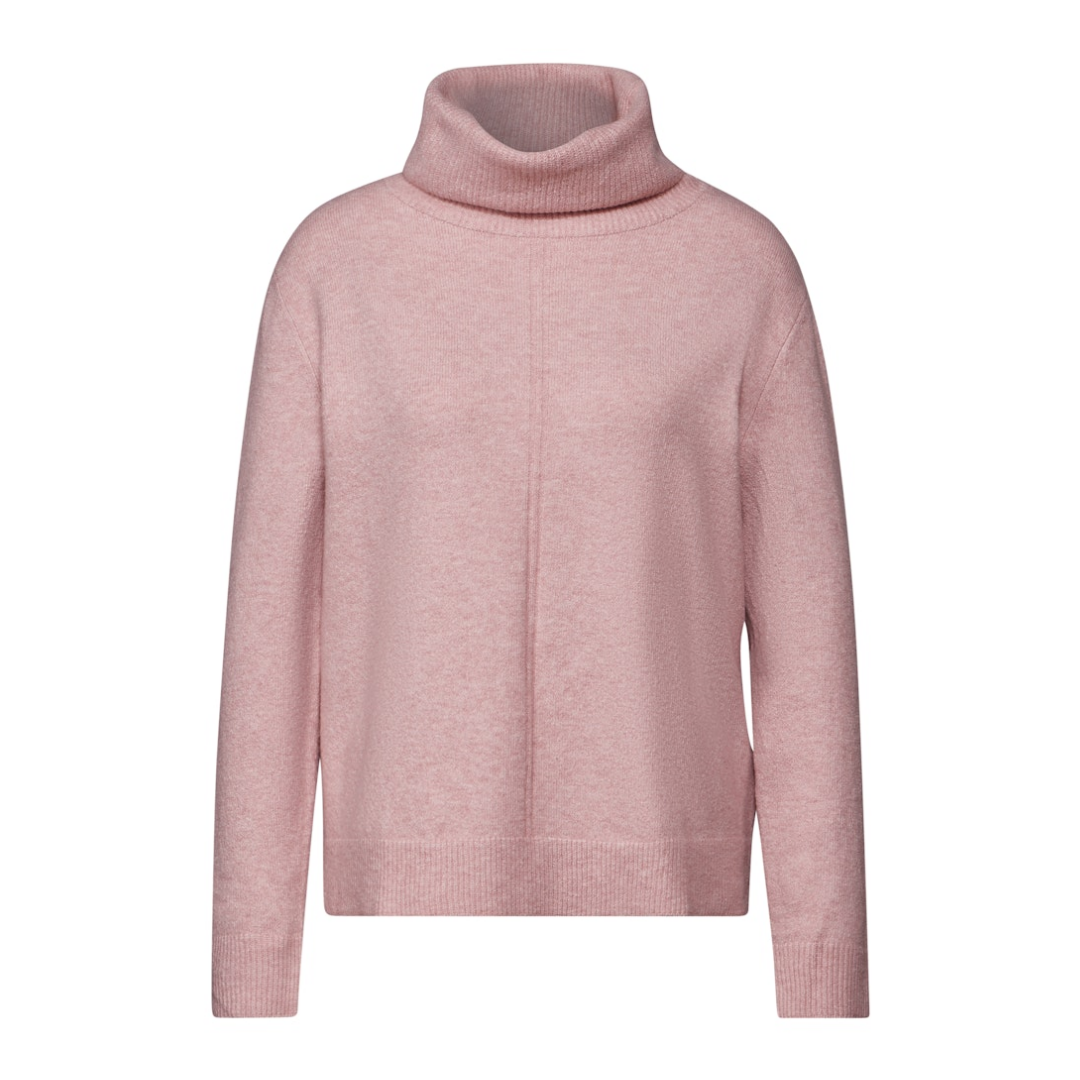 Street One - Damen Pullover - petal Rosa mel. - Größe: 40 - bei Tara-M
