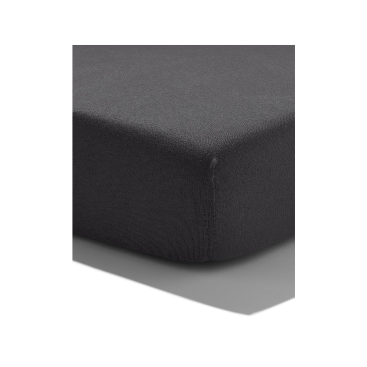 HEMA Topper hoeslaken 90x200cm zacht katoen donkergrijs (donkergrijs)