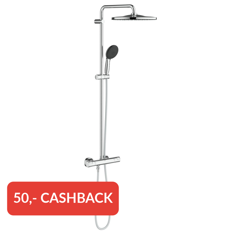 Grohe QuickFix Vitalio Start 310 regendoucheset met 3 straalsoorten Ø31cm chroom