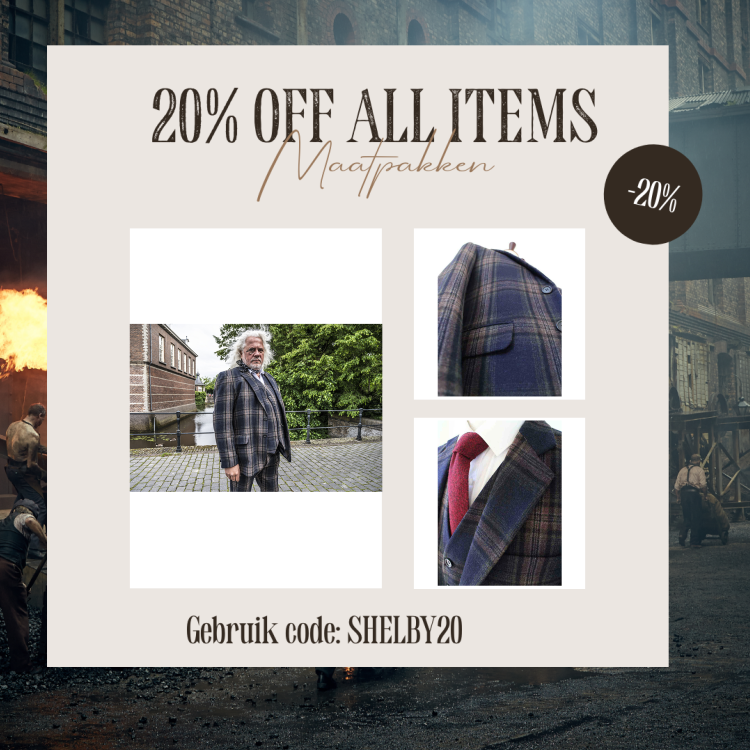 Maatpak Voor Heren | 3-delig Pak | Middernacht Blauw Plaid | Danny Whizz-Bang | Peaky Blinders | Peaky Blinders