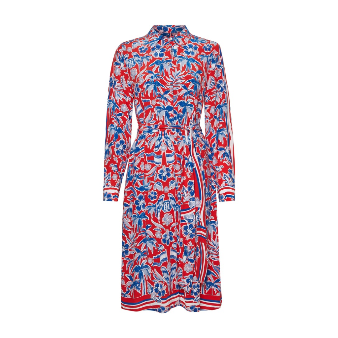 Tommy Hilfiger - Damen Kleid - Rot - Größe: 36 - bei Tara-M