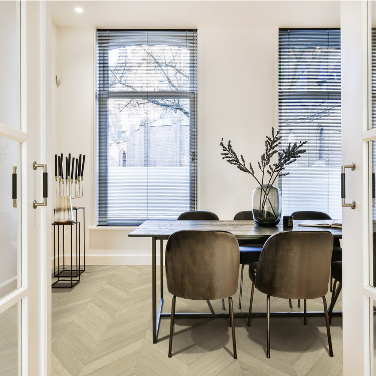 Rouleau 4m de sol PVC effet chevron pose libre azay beige Gerflor - 2500 cm x 400 cm x 0.29 cm