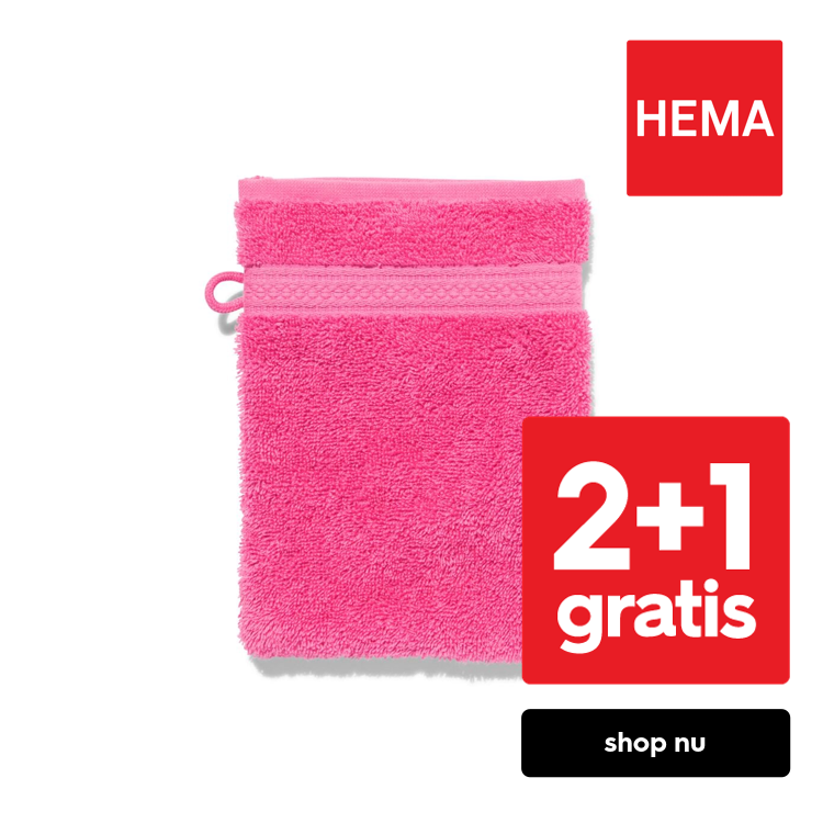 HEMA Washandje 16x21cm zware kwaliteit fuchsia (fuchsia)