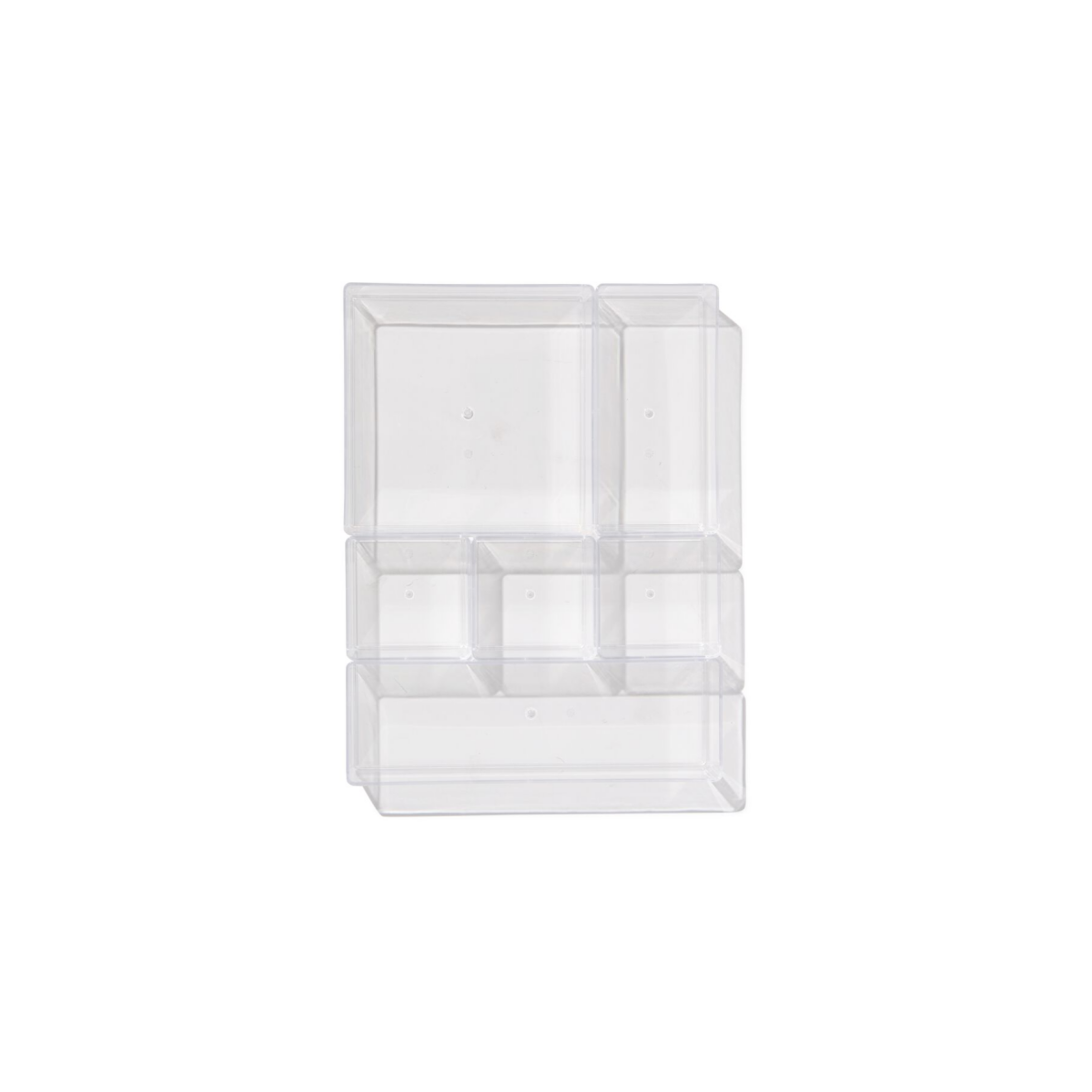 HEMA Lade organizer 30x22.5x5.5 6-delig (Transparant)