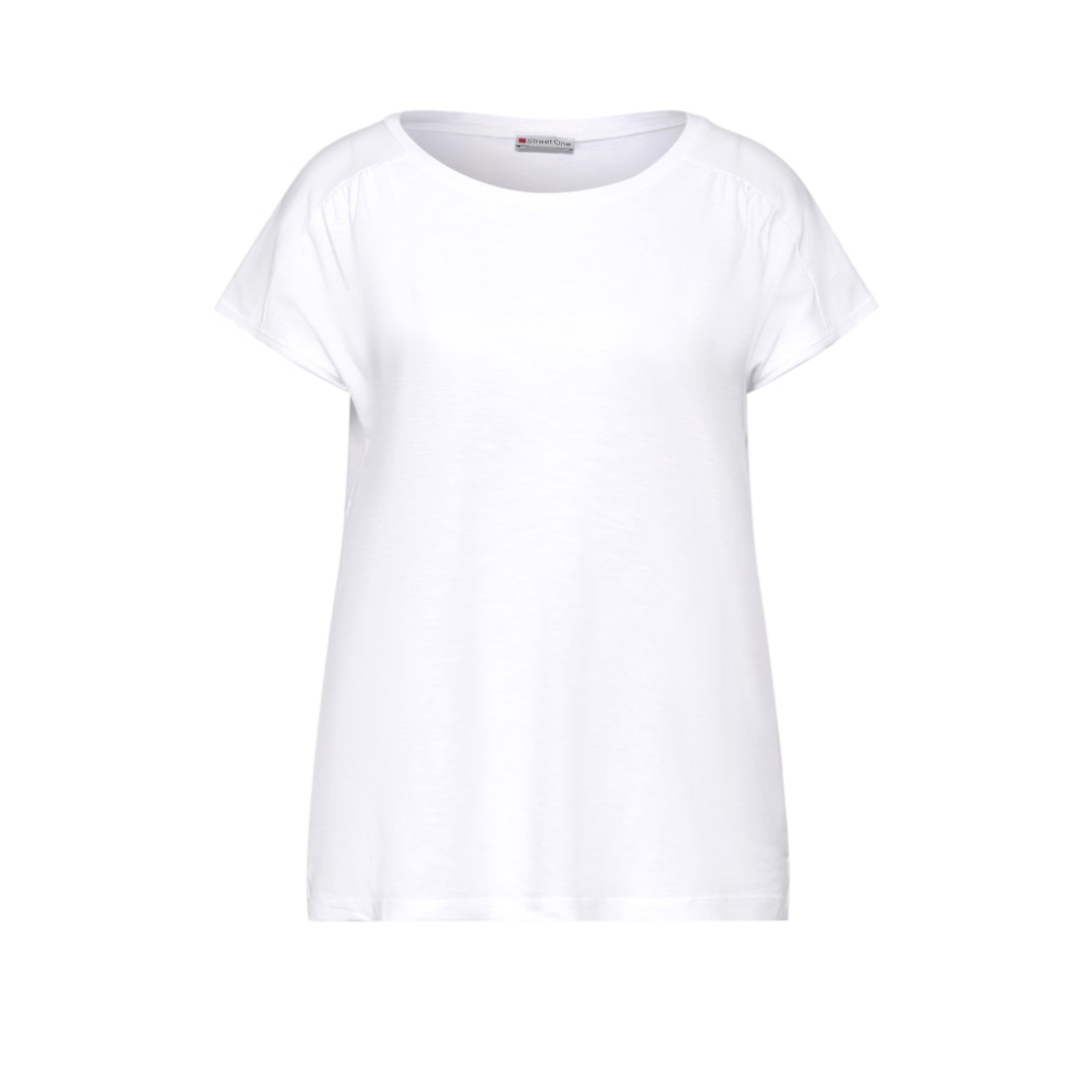 Street One - Damen Langarmshirt - Weiß - Größe: 44 - bei Tara-M