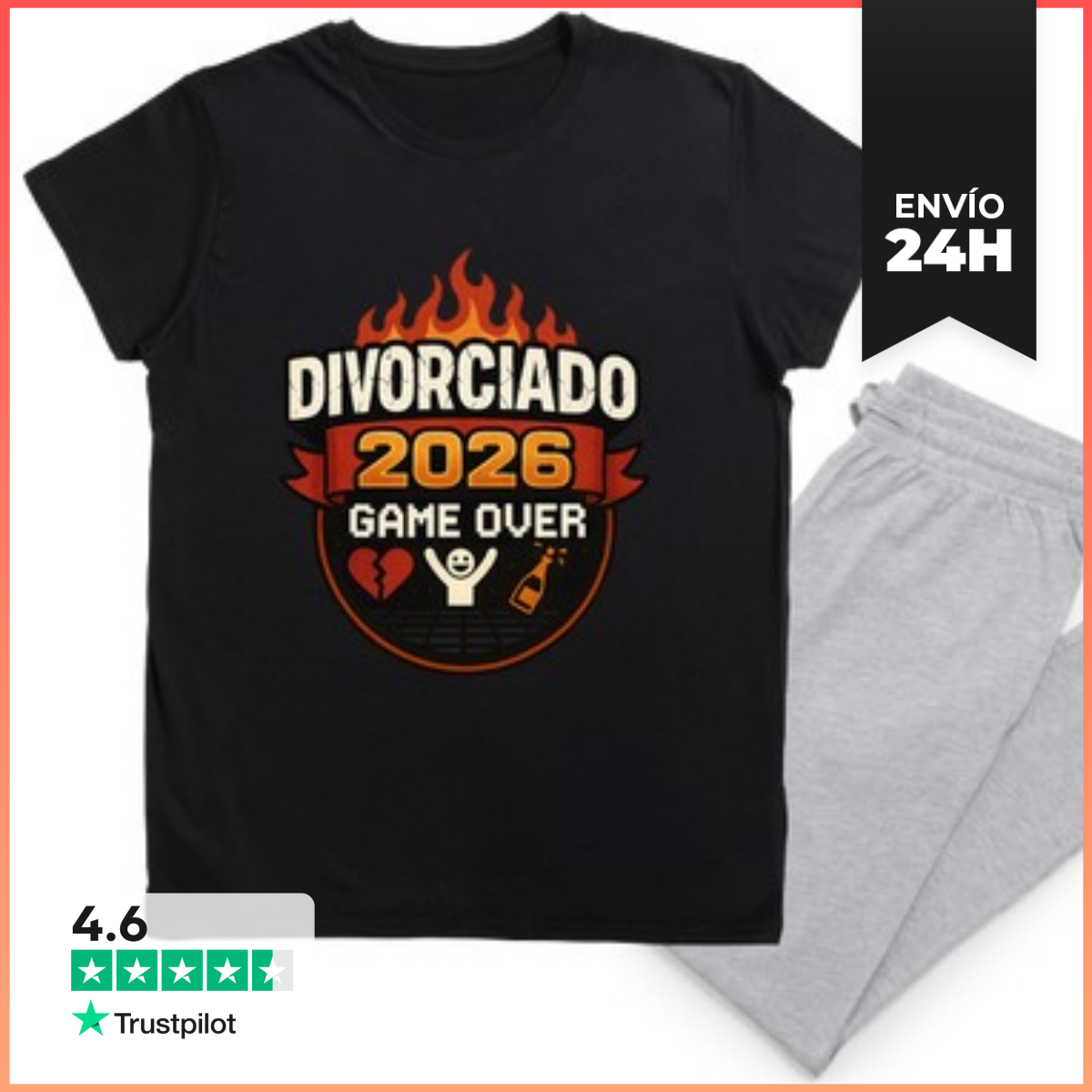 Pijama Divorciado 2026 Game Over Regalo LaTostadora