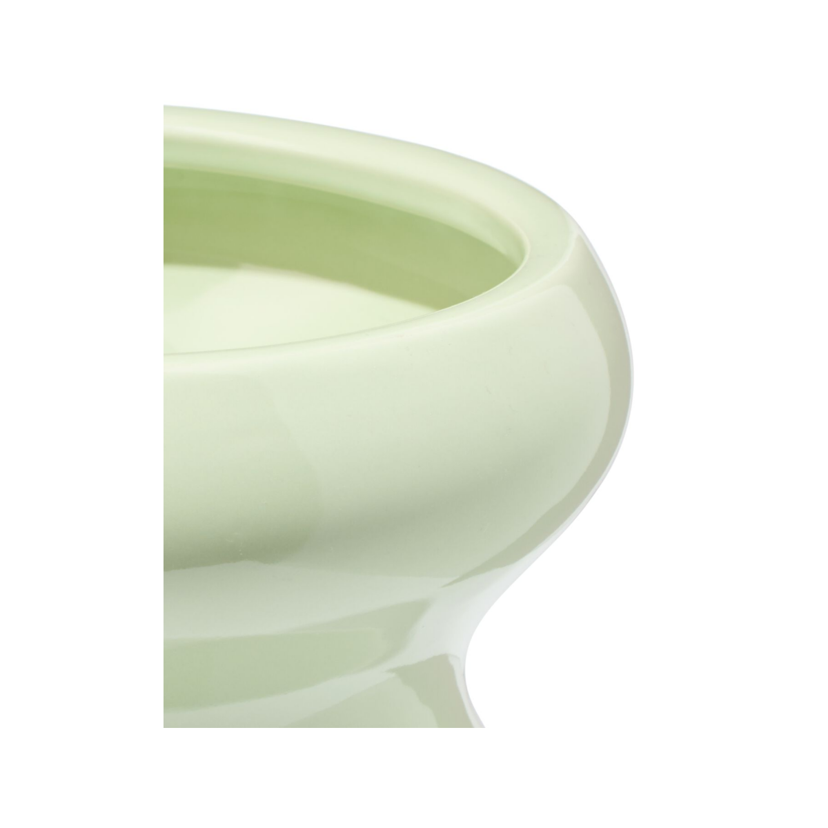 HEMA HEMA Bloempot ⌀17.5x12.5cm Keramiek Blob Groen (groen)