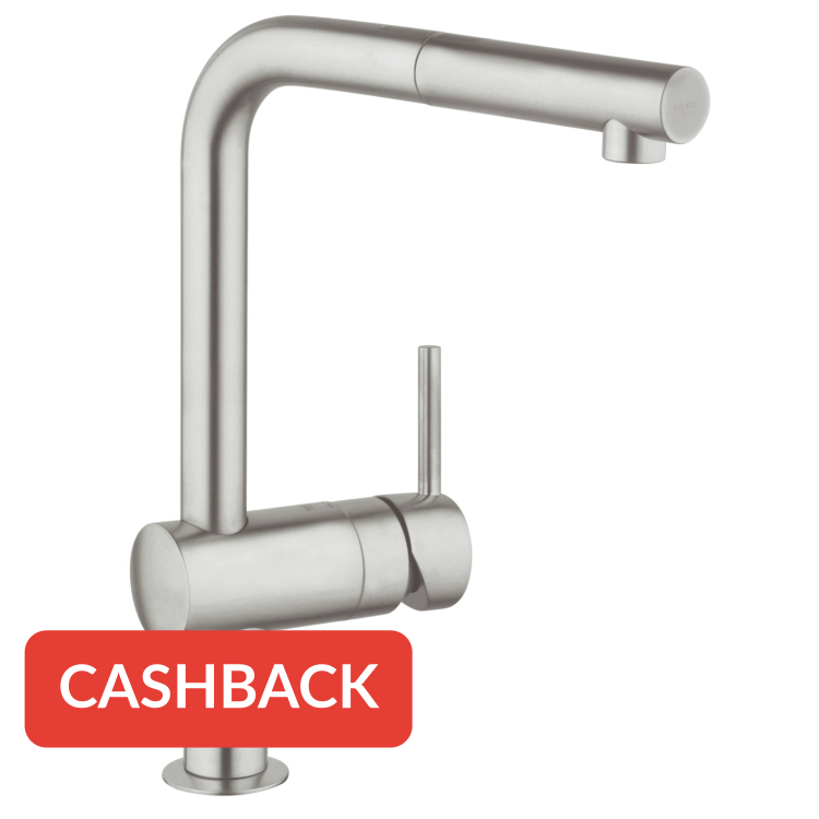 Grohe Minta keukenkraan L-uitloop Supersteel