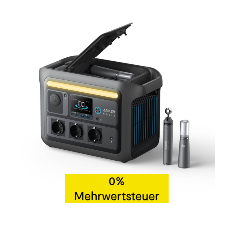 Anker SOLIX C800 Plus (768Wh | 1200W) - Tragbare Powerstation - Schwarz