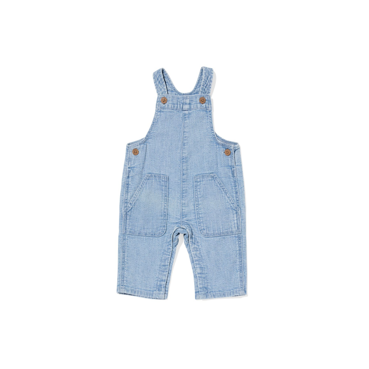 HEMA Babytuinbroek strepen denim (denim)