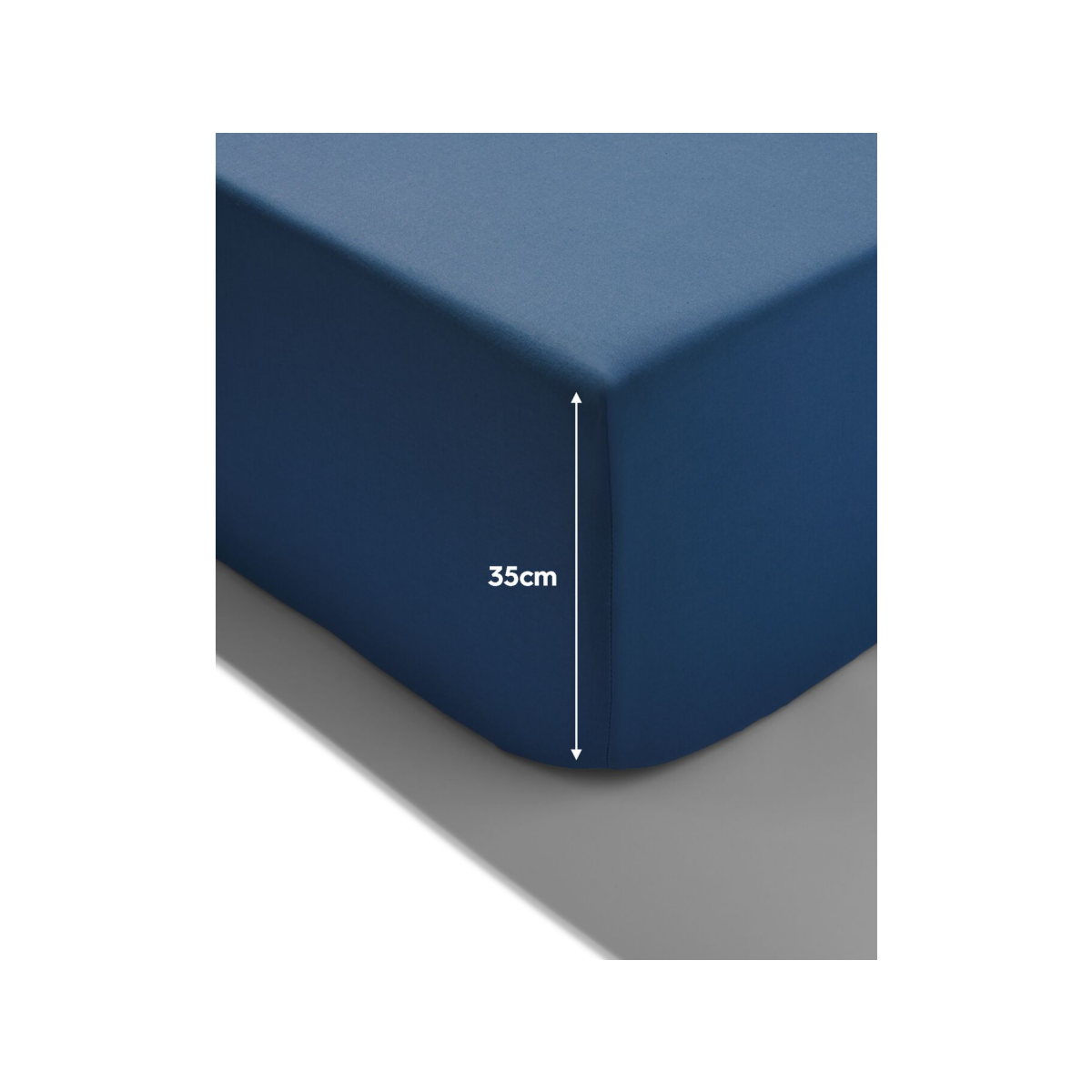 HEMA Boxspring hoeslaken 140x200cm zacht katoen blauw (blauw)