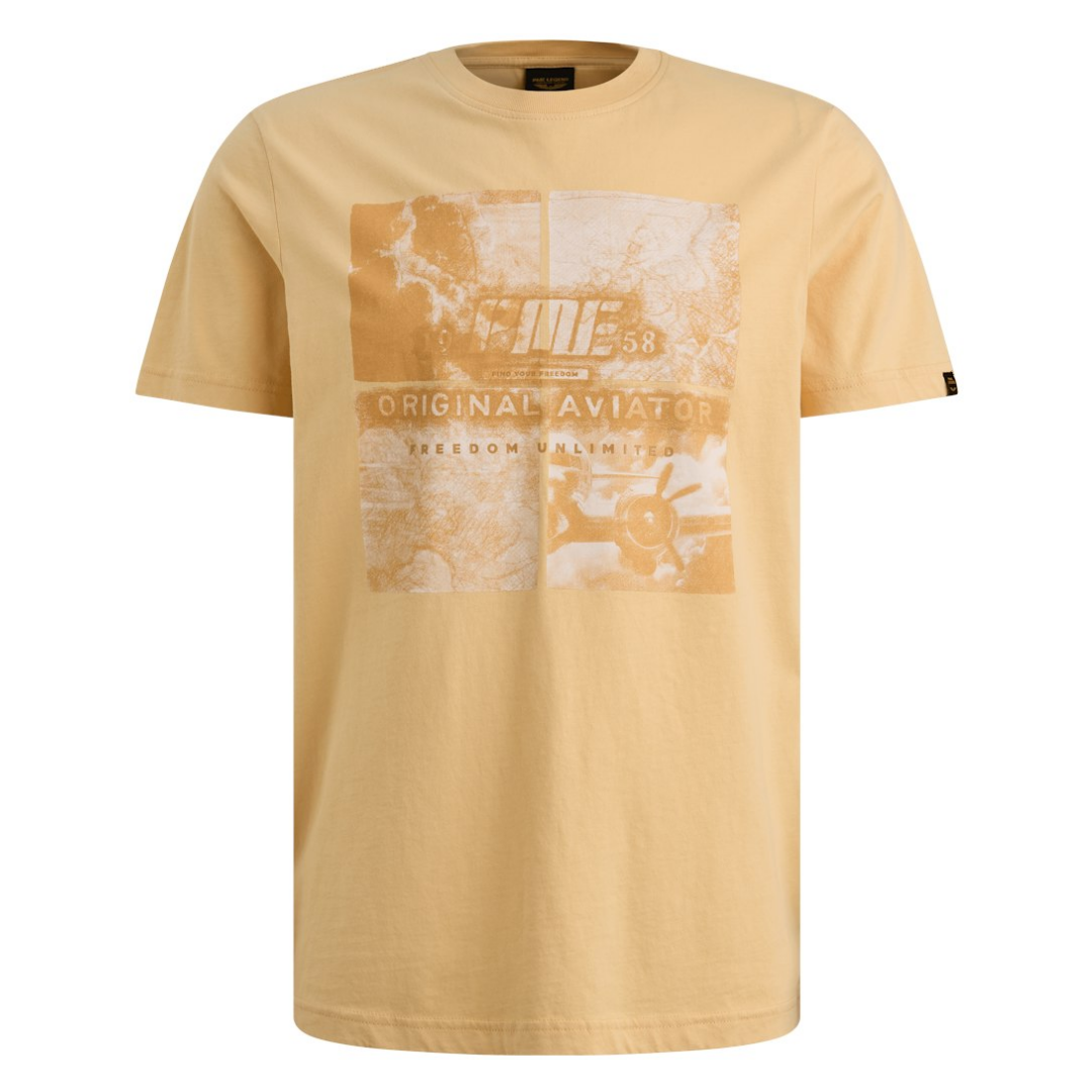 PME Legend Tshirt Single Jersey Big Art Apricot Cream