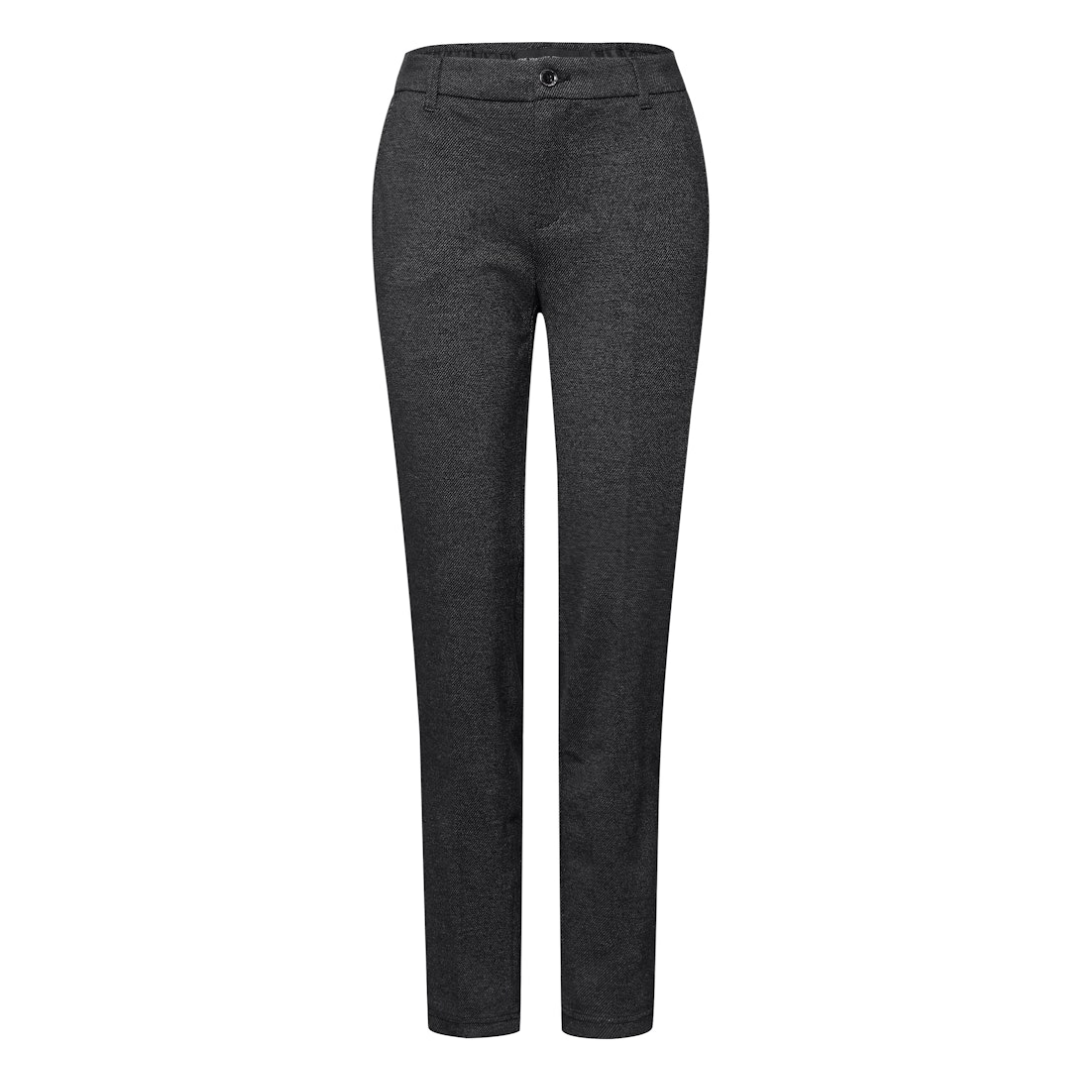 Street One Chino Melange Look Viskose-Polyamid-Polyester-Elasthan Black