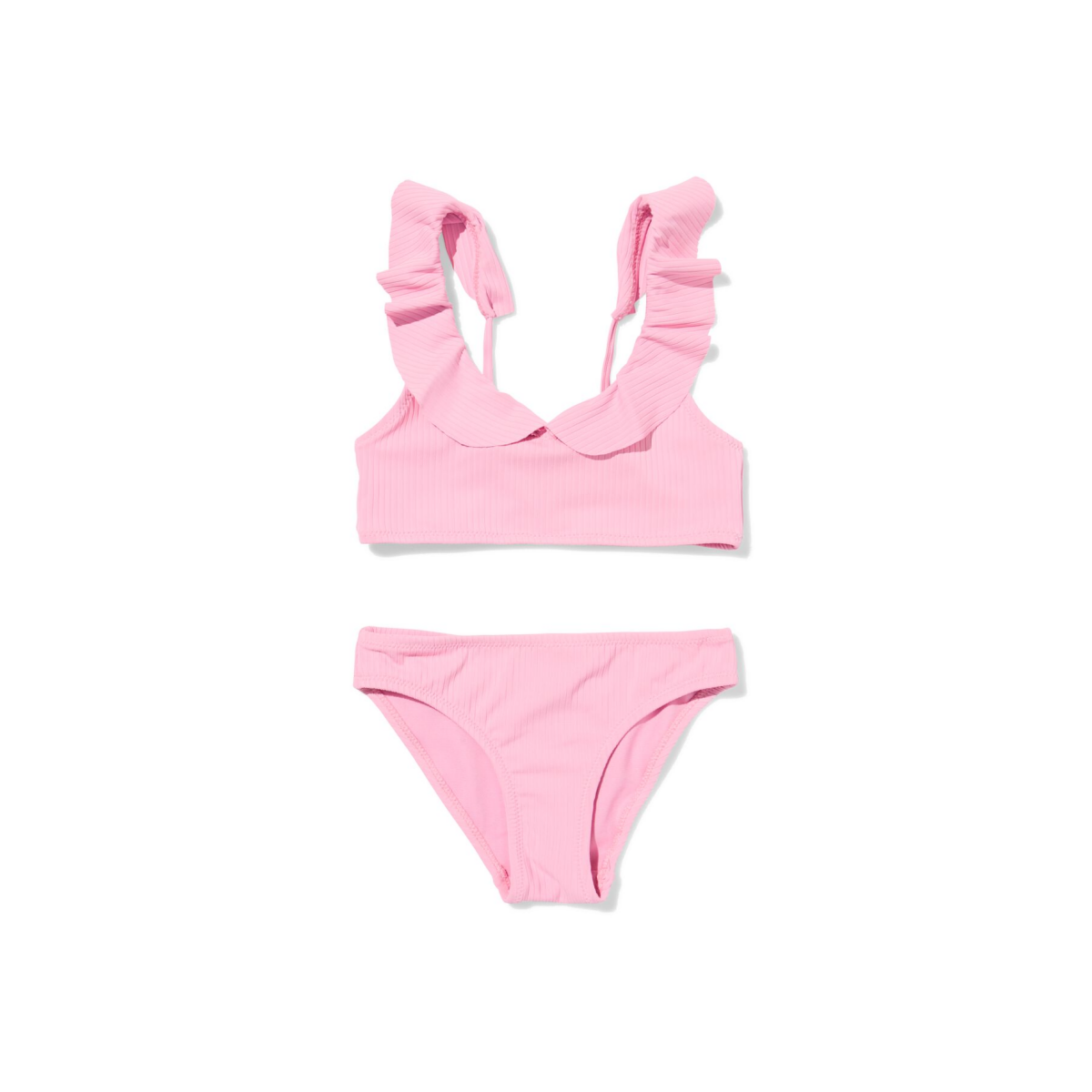 HEMA Kinderbikini rib roze (roze)