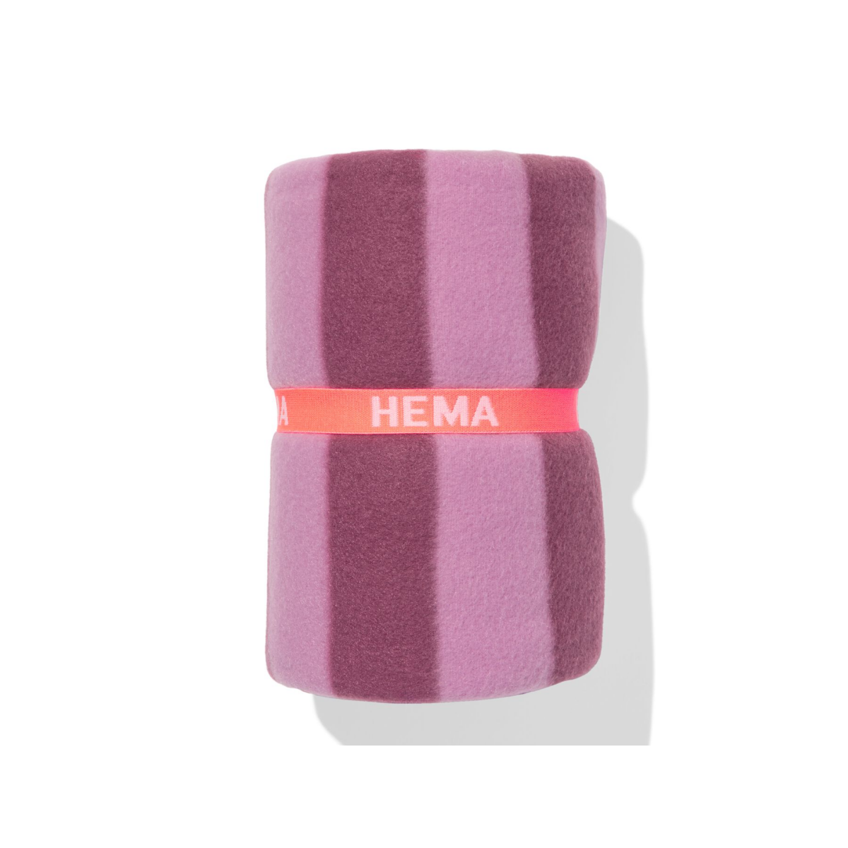 HEMA HEMA Plaid 130x150cm Fleece Gestreept (roze)