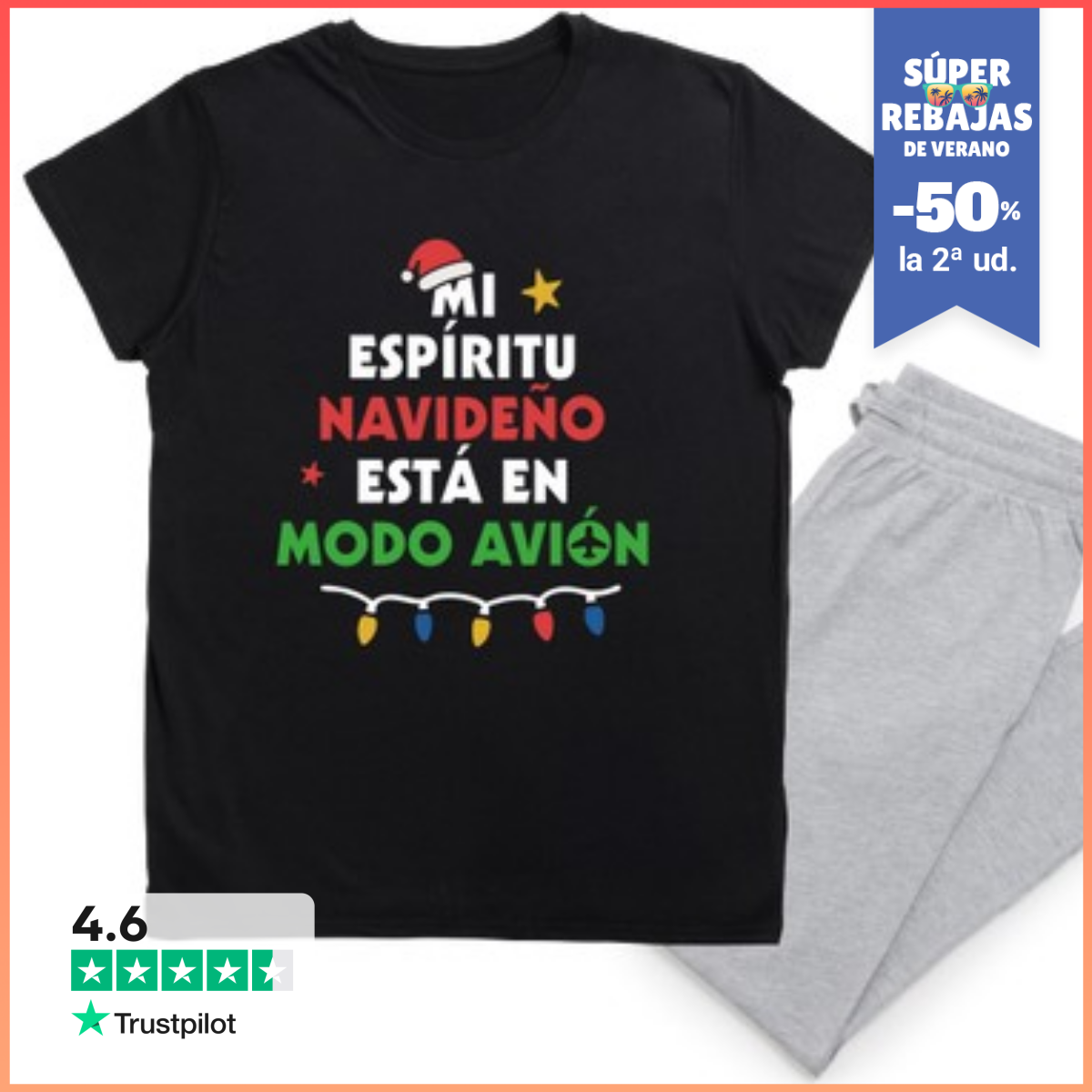Pijama ESPÍRITU NAVIDEÑO MODO AVIÓN LaTostadora