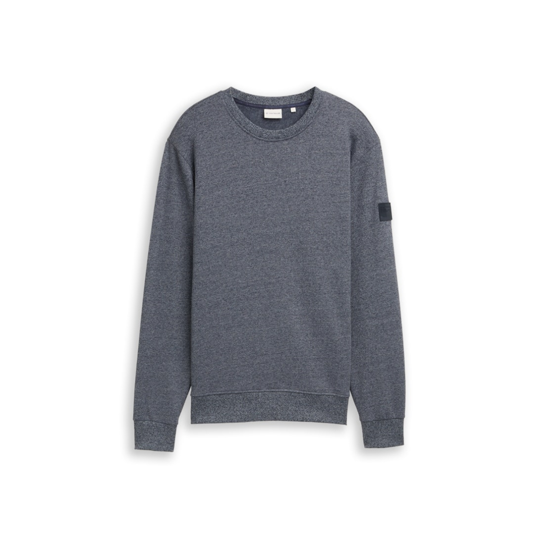 Tom Tailor - Herren Sweatshirt - navy grindle structure - Größe: XL - bei Tara-M