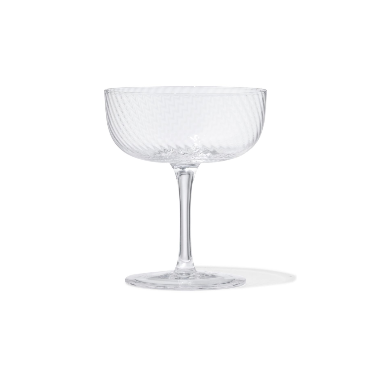 HEMA HEMA Coupe Bergen Glas Twist Reliëf (transparant)
