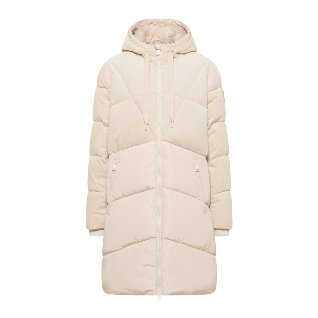 cecil Puffer Mantel Cordmix Steppmuster Teddy Vanilla White