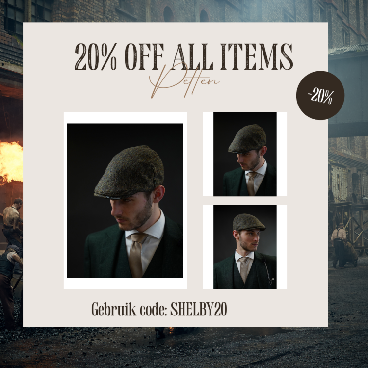 Heather Highland Pet | Harris Tweed | Klassieke Flat Cap | Groen | Peaky Blinders