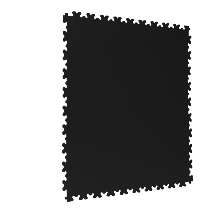 Dalle carrée pour sol de garage ou atelier en   PVC effet uni pose libre black Gerflor - 50.3 cm x 50.3 cm x 0.7 cm