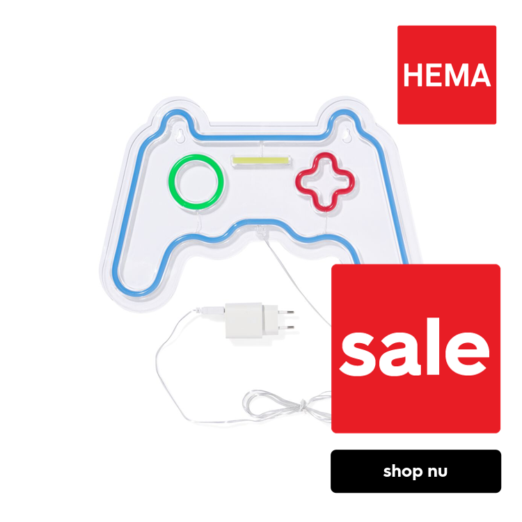HEMA Gaming neon bord