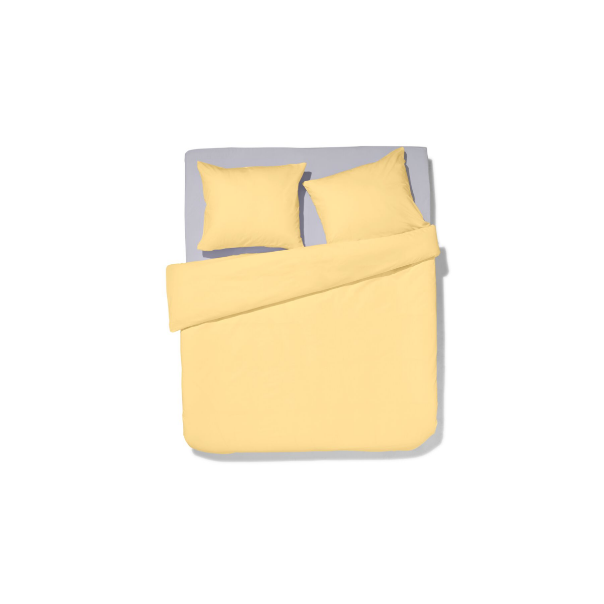 HEMA HEMA Dekbedovertrek 240x200/220cm Zacht Katoen Lichtgeel (geel)