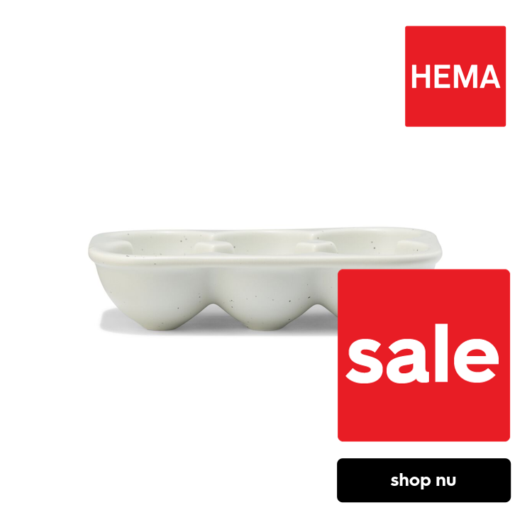 HEMA Eierdoos 15 x 11 x 4cm Trend aardewerk groen vlekken (groen)