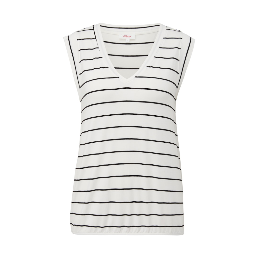 s.Oliver - Damen Top - Weiß - Größe: 38 - bei Tara-M
