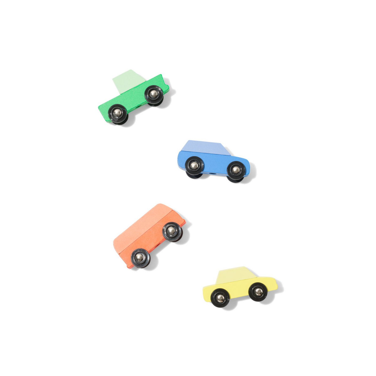 Uitdeelauto's Hout - 4 Stuks