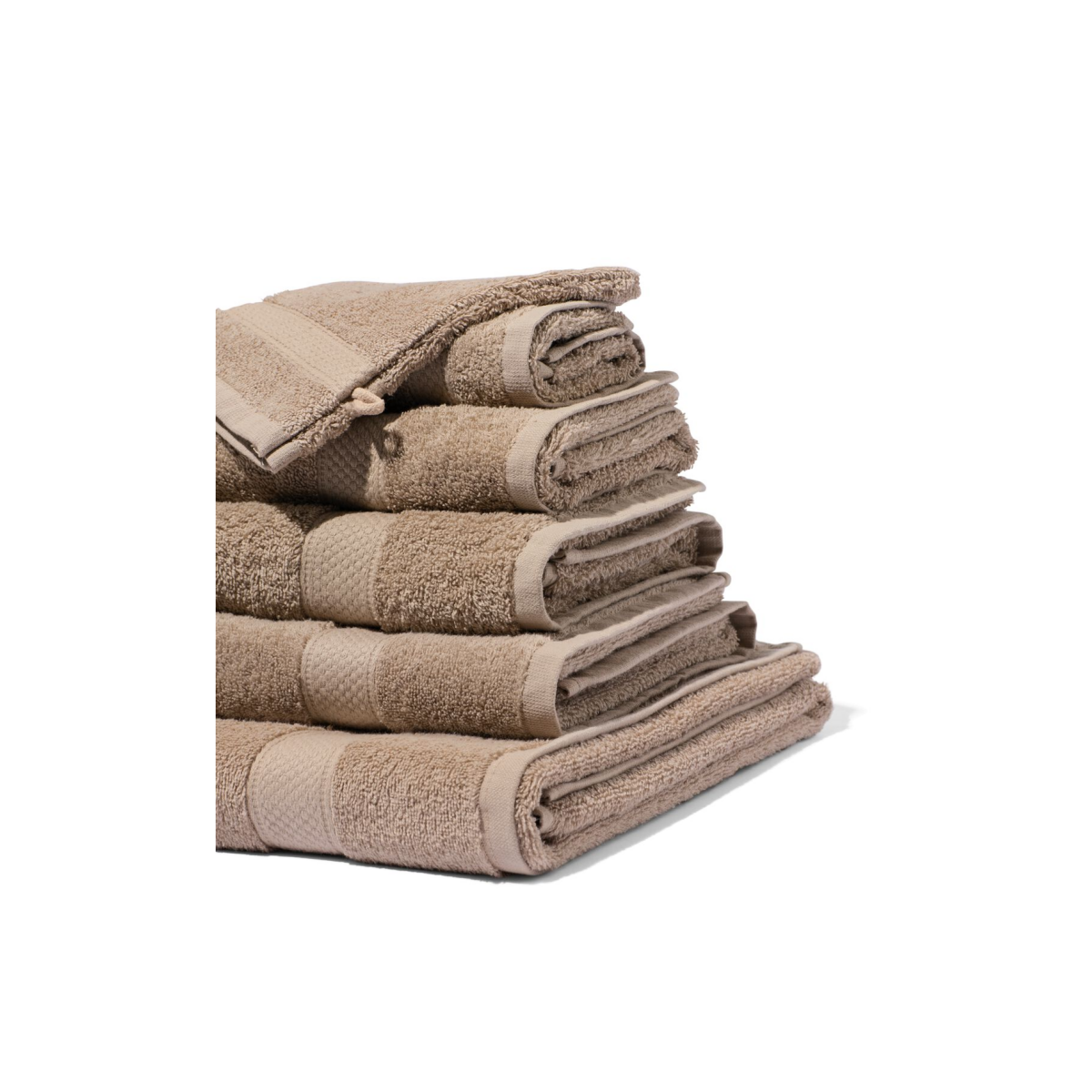 HEMA Handdoeken - zware kwaliteit taupe (taupe)